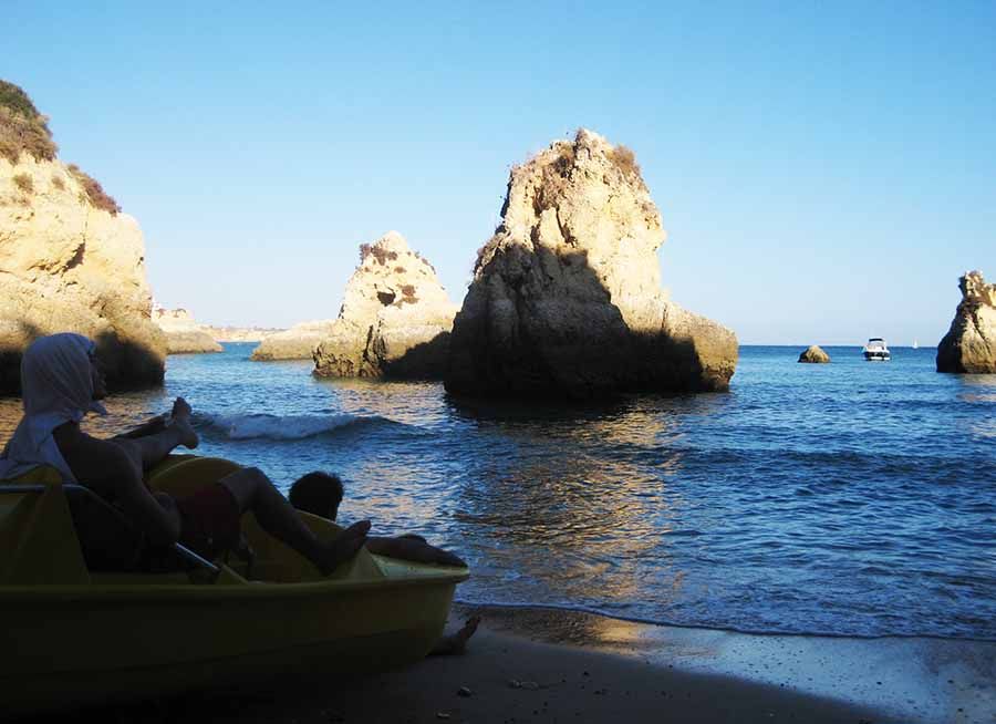 Praia da Rocha y los acantilados de Portimão