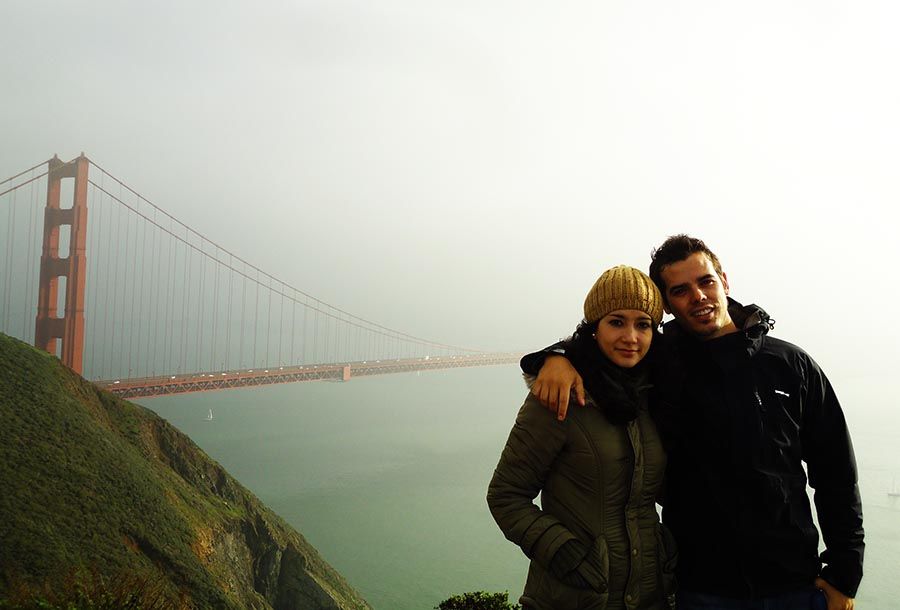 Golden Gate de San Francisco visto durante una ruta en bicicleta