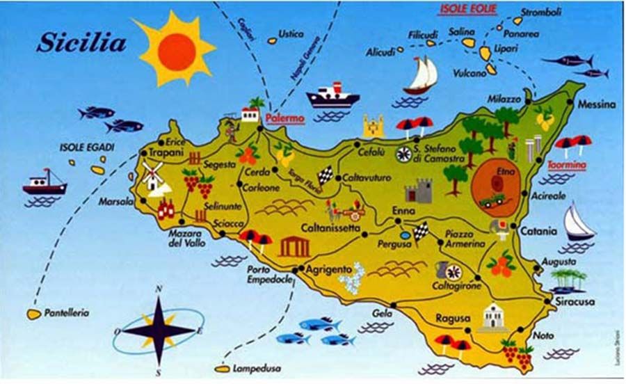 Mapa de Sicilia