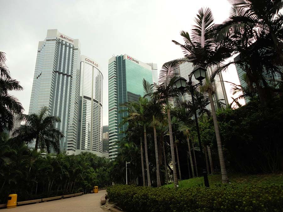 Parques urbanos entre los rascacielos de Hong Kong