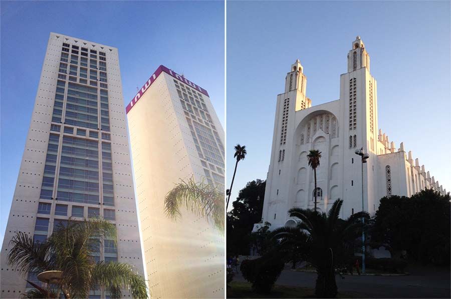 Centro moderno y arquitectura de Casablanca
