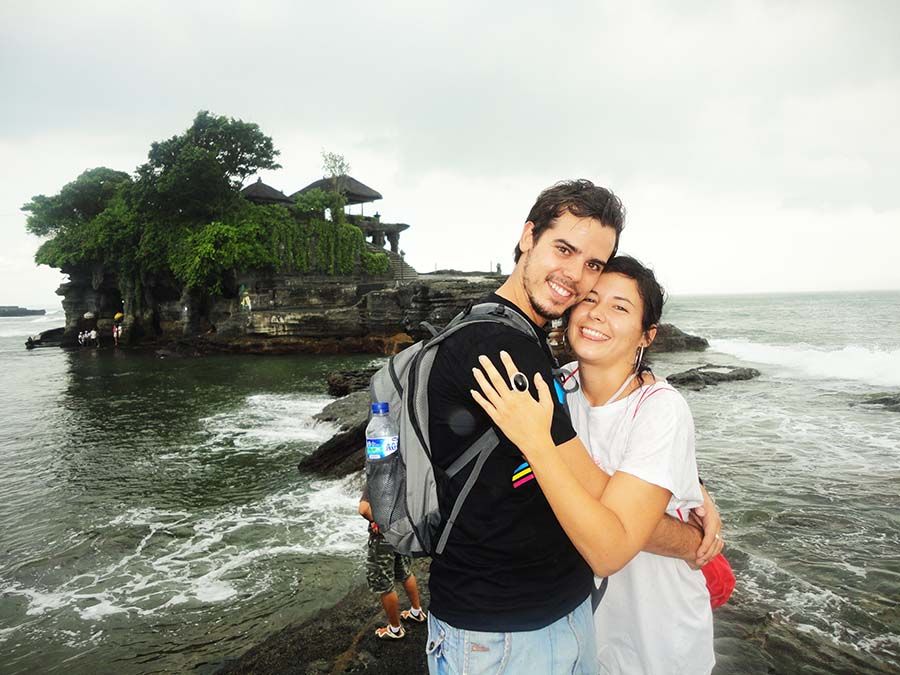Templo de Tanah Lot durante un viaje a Bali