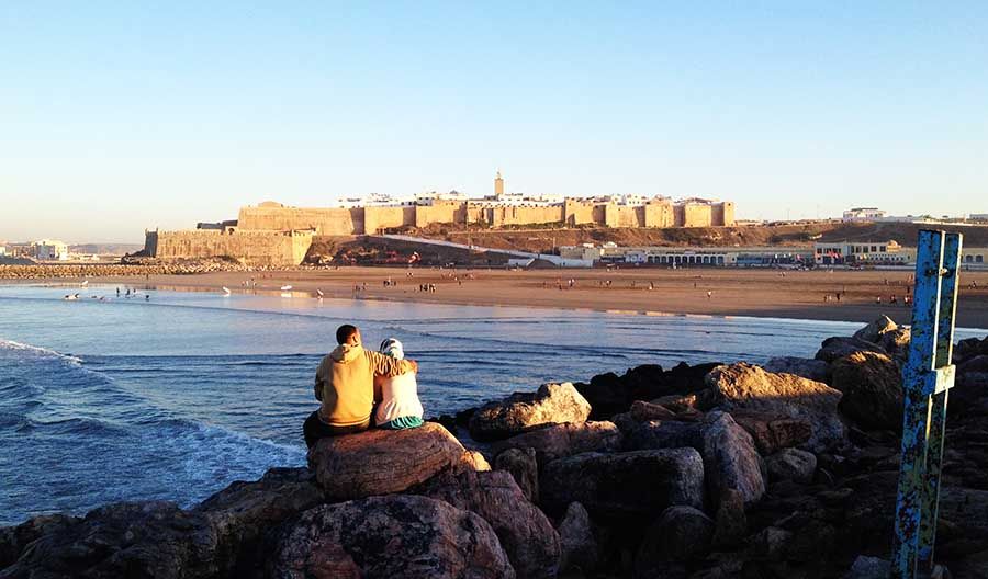 Playa de Rabat junto a los Oudayas