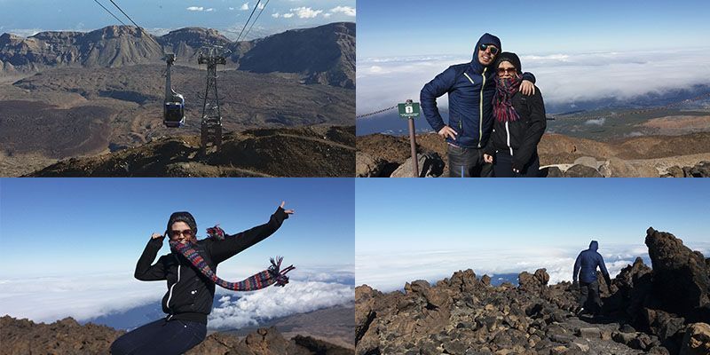 Vistas desde la zona alta del volcán Teide
