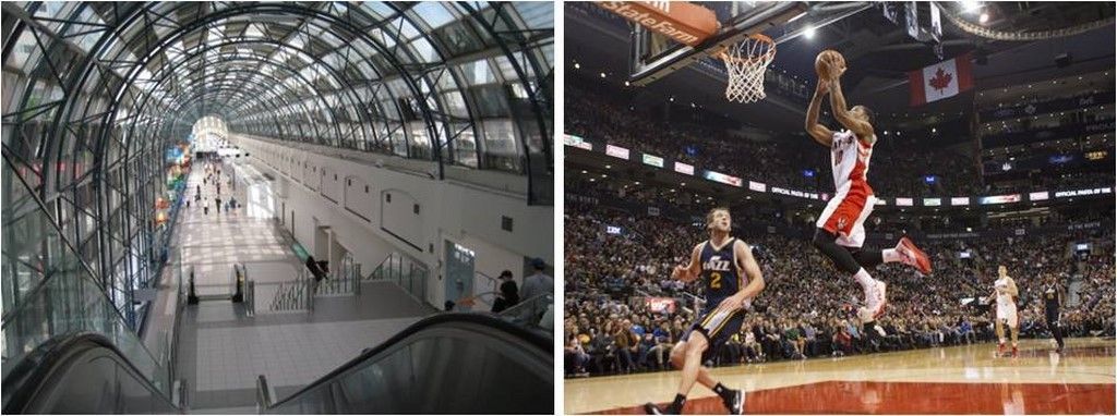 PATH y partido de baloncesto durante un viaje a Toronto