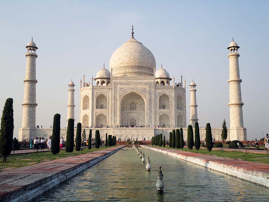 Taj Mahal durante una ruta por el Triángulo de Oro de India