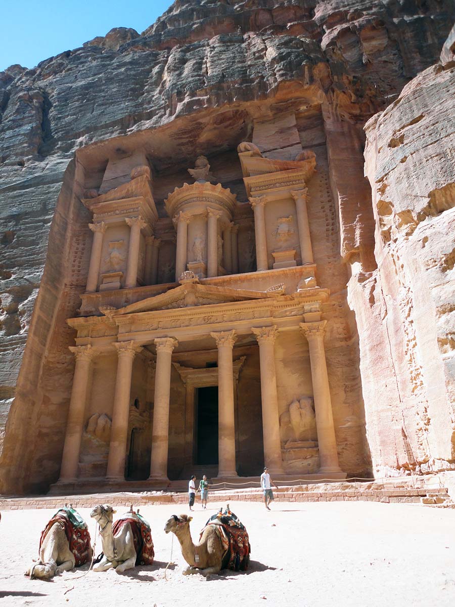 Formaciones rocosas y monumentos de la ciudad de Petra