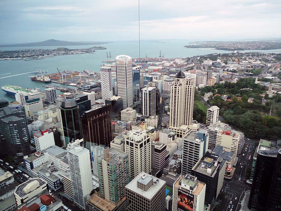 Auckland al comienzo de la ruta por Nueva Zelanda