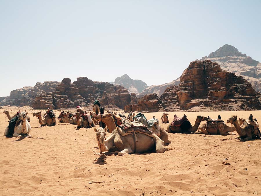 Paisaje del desierto de Wadi Rum en Jordania