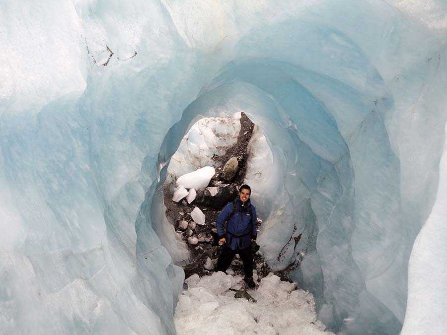 Franz Josef Glacier en la costa oeste de Nueva Zelanda