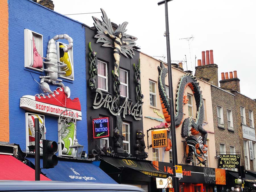 Mercados y ambiente alternativo de Camden Town