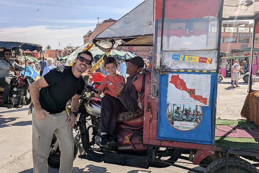 Tuk tuk en Marrakech