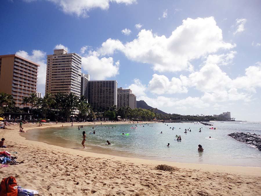 Playa de Waikiki en Honolulu