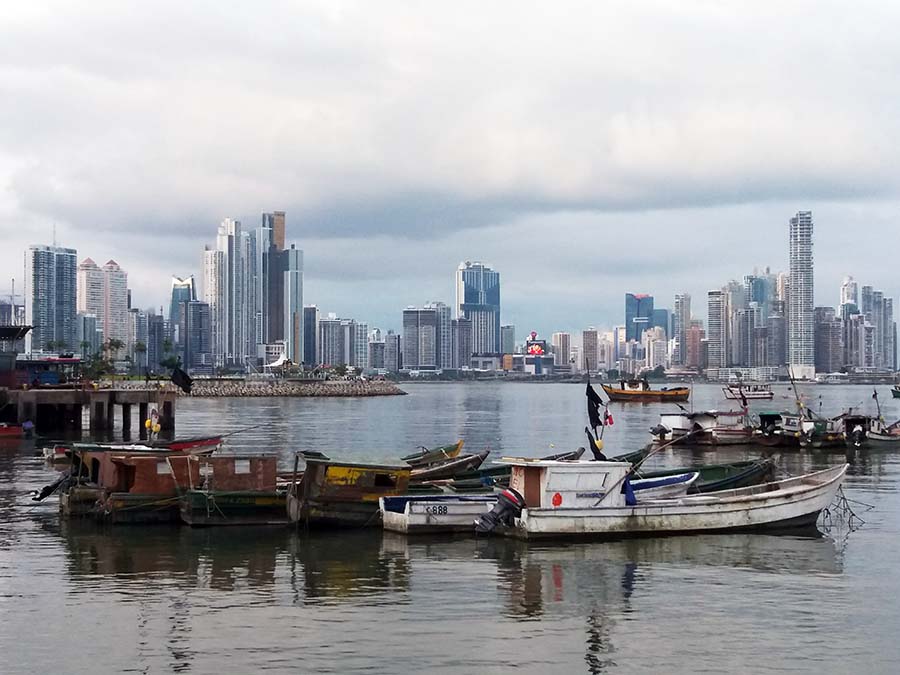 Atardecer durante la ruta por Panamá
