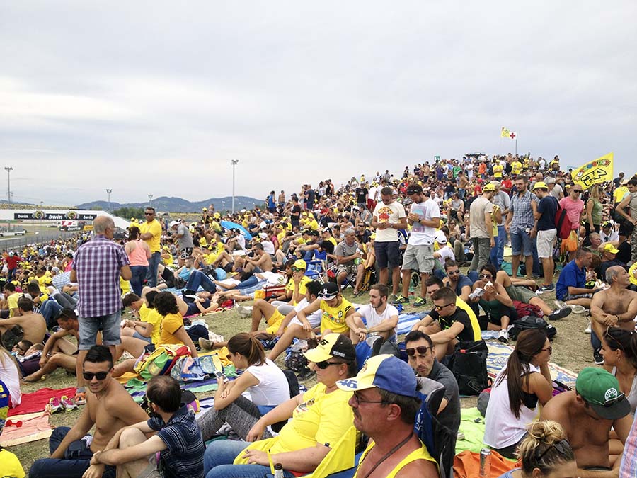 Aficionados durante las carreras de MotoGP en Misano