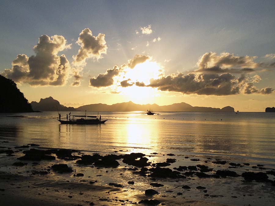 Atardecer en la playa de Las Cabañas