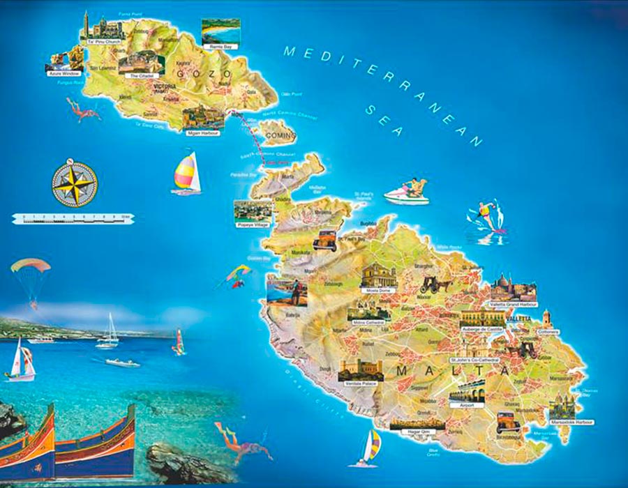 Mapa de Malta