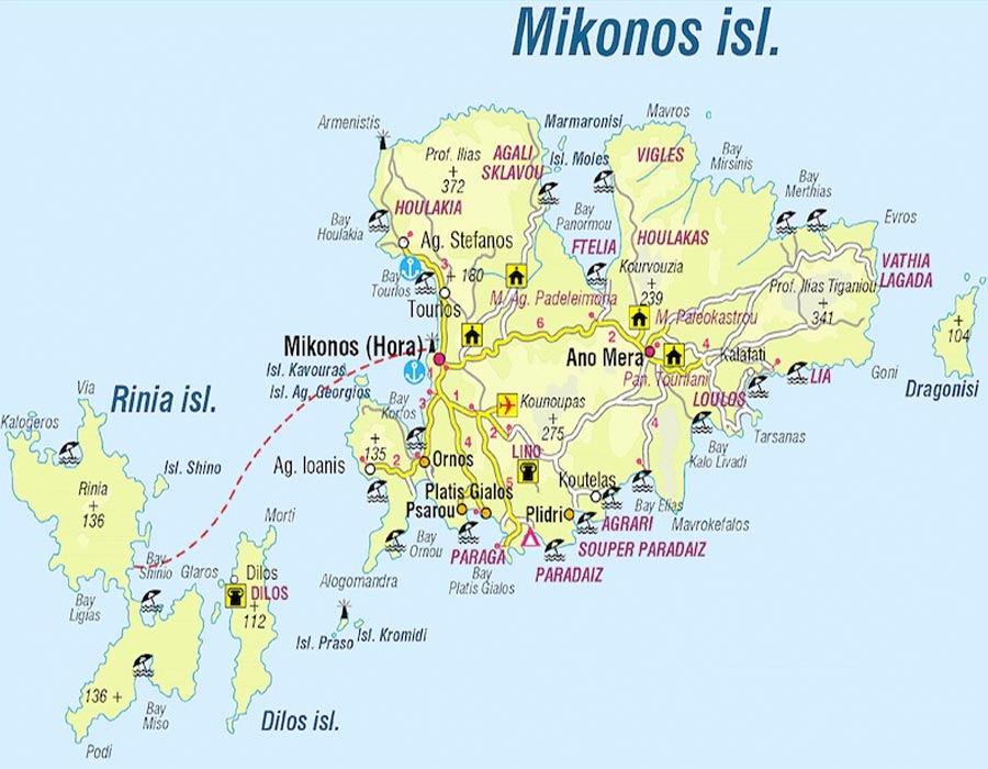 Mikonos mapa tgdv