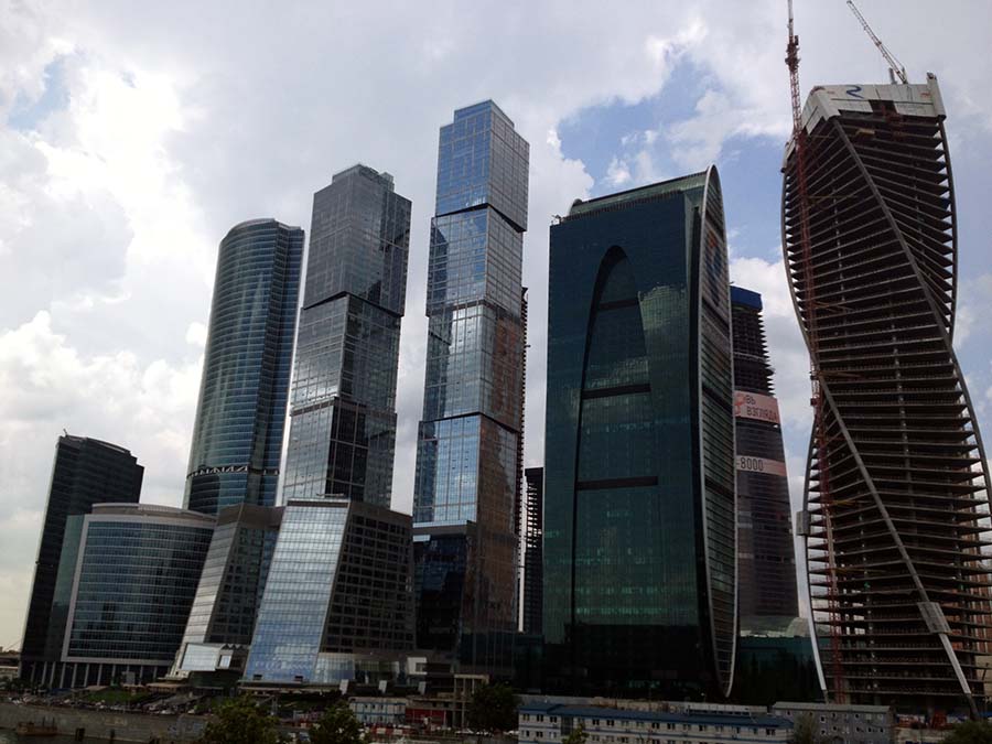 Rascacielos del distrito financiero Moscow City