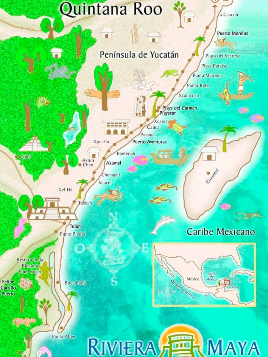 Riviera Maya Mapa