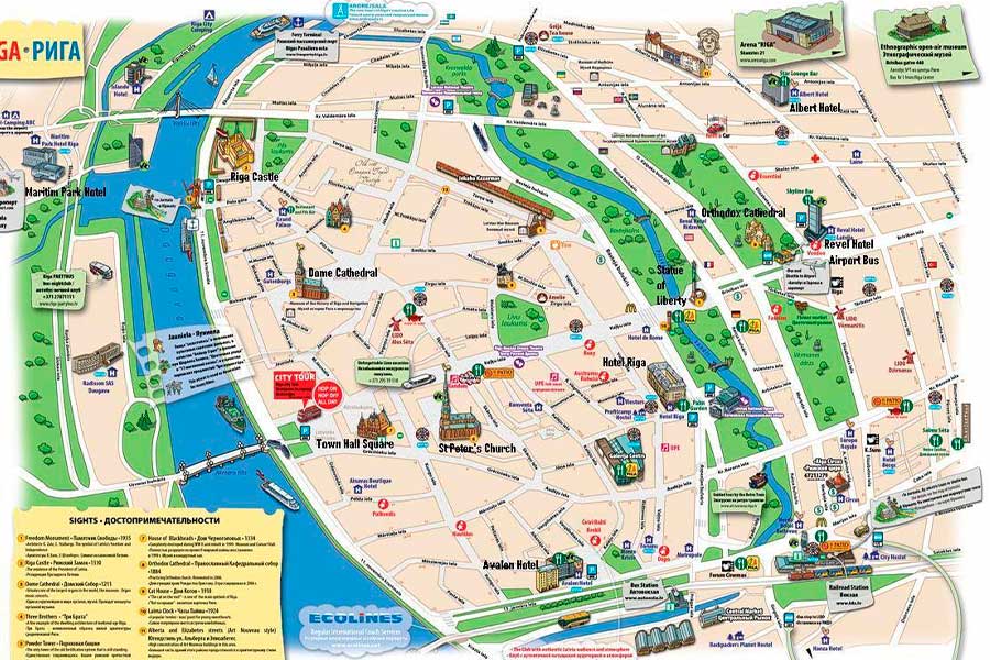 RIGA mapa