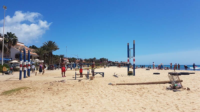 Playa de Santa María en la isla de Sal