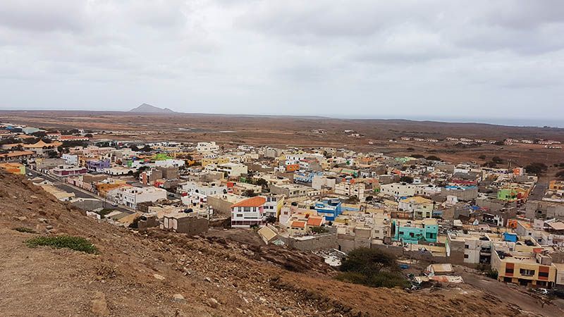 Vistas panorámicas desde Espargos en la isla de Sal