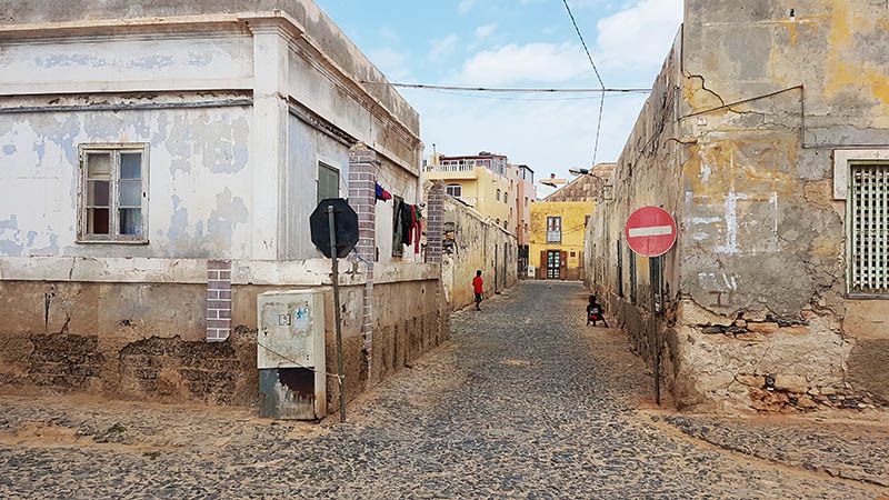 Calles de Sal Rei en la isla de Boa Vista