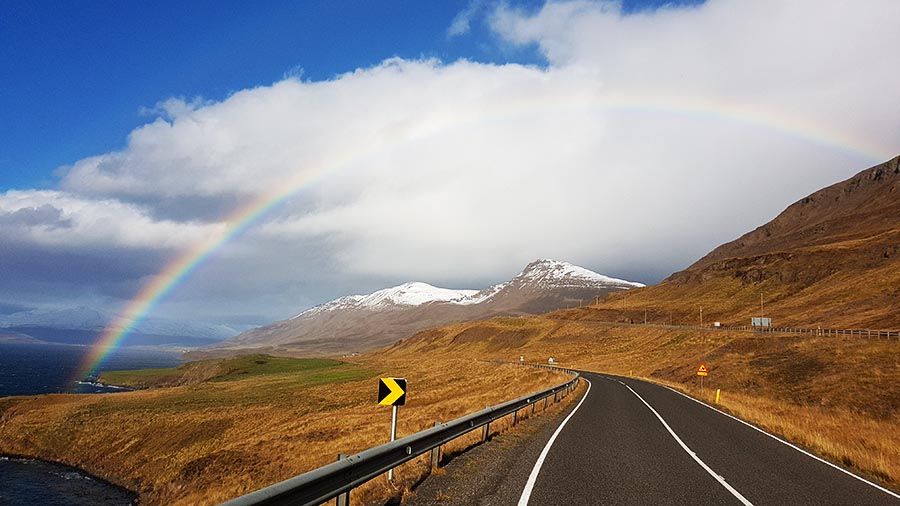Arco iris en Islandia