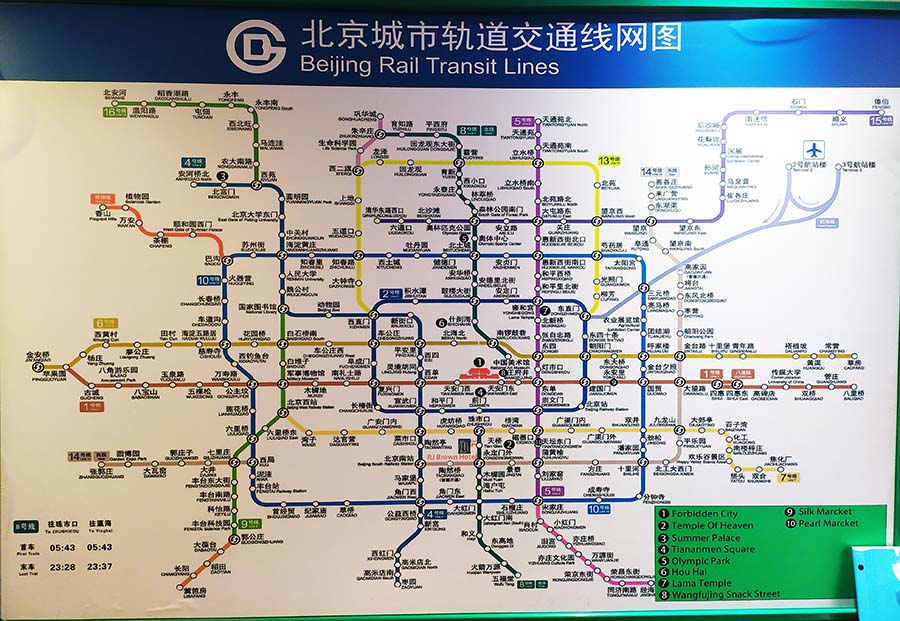 Plano de metro de Pekin