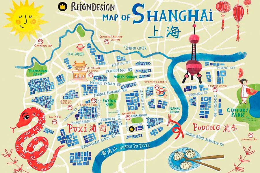 Mapa de Shanghái