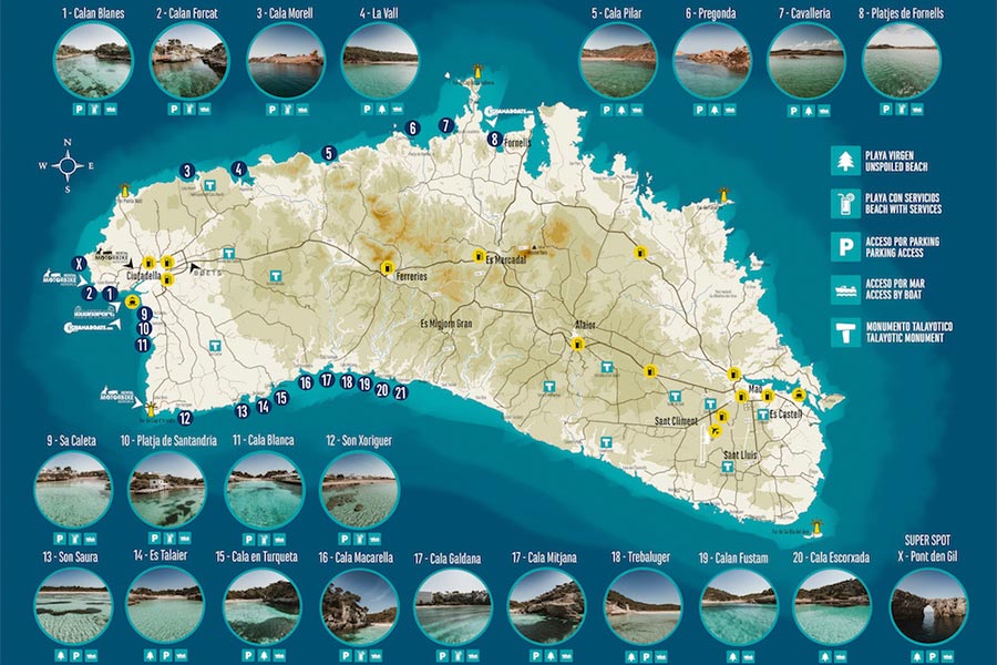Mapa menorca