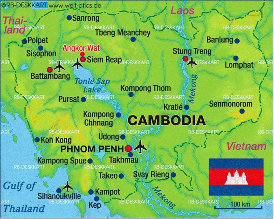 Mapa de Camboya