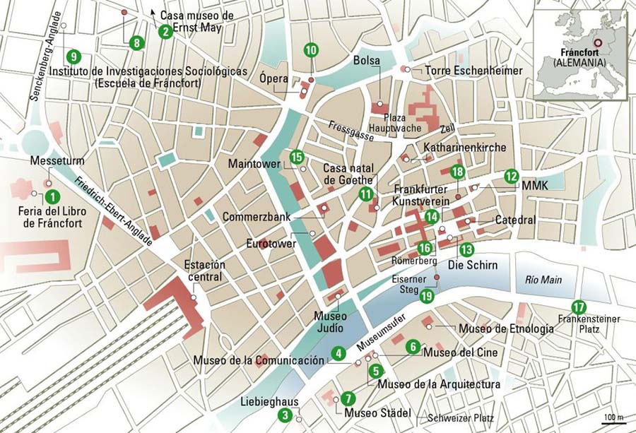 Mapa de Frankfurt