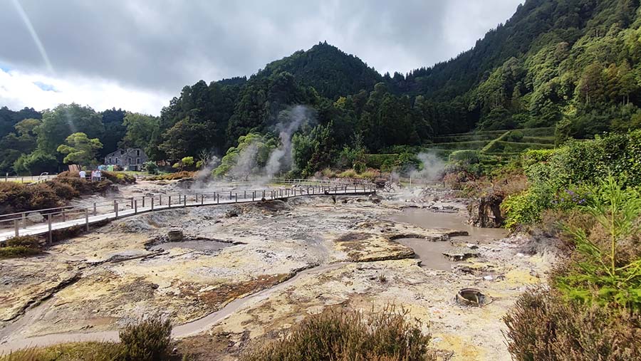 Fumarolas de Furnas en San Miguel