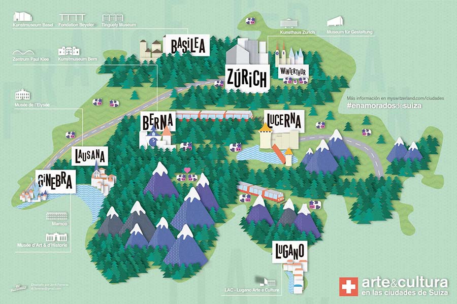 Mapa de Suiza