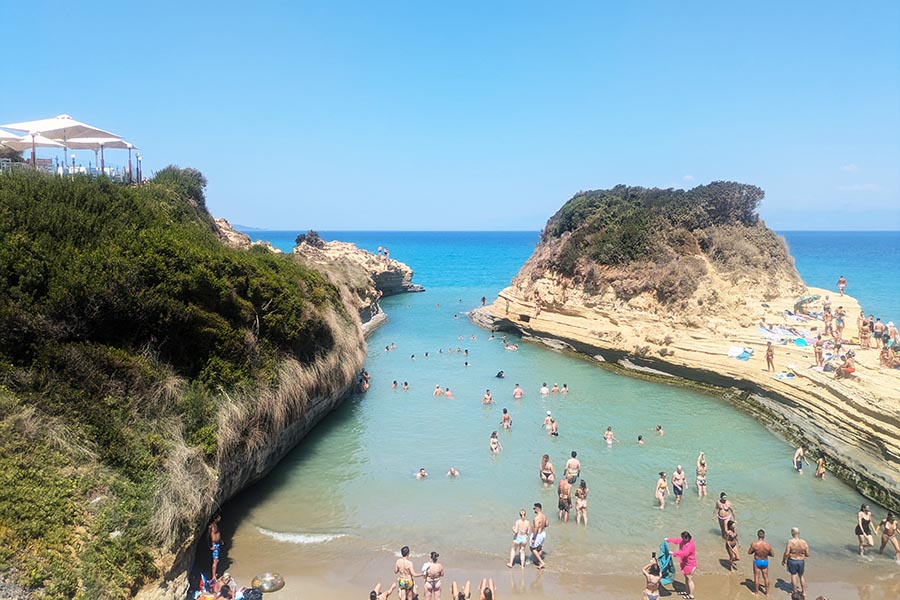 Playas norte de Corfu